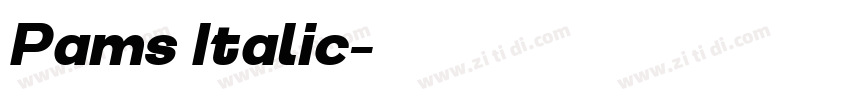 Pams Italic字体转换 Pams Italic字体转换